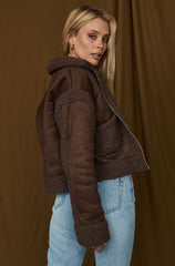 Blame It Brown Sherpa Jacket