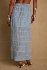 Azure Baby Blue Maxi Skirt