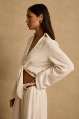 Augusta Natural Linen Top