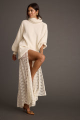 Odessa White Lace Maxi Skirt