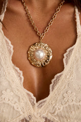 Geneva Gold Pendant Necklace