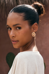 Golden Dune Coin Earrings