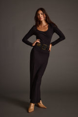 Greenwich Black Medallion Statement Belt