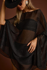 Indie Black Cape Dress