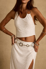 Ibiza White Halter Top