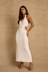 Luna Del Mar White Maxi Dress
