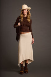 Mod Cream Asymmetrical Skirt