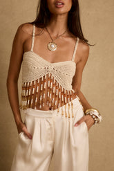 Mai Tai Mirage Crochet Beaded Top