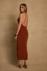 Melani Terracotta Midi Dress