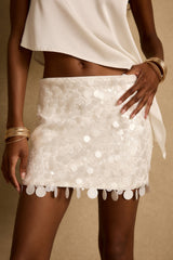 Miramar White Payette Mini Skirt