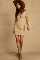 Nerina Gold Lurex Mini Dress