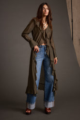 Naomi Olive Longline Top