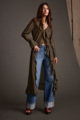 Naomi Olive Longline Top