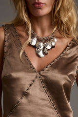 Neptune Silver Statement Necklace