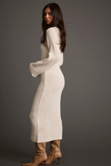 Nolita Cream Midi Sweater Dress