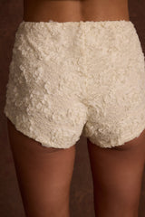Posie Ivory Floral Micro Shorts
