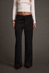Quincy Black Low Rise Trousers