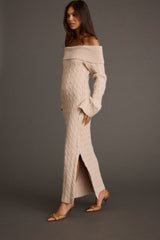 Rhiannon Dusty Rose Sweater Maxi Dress