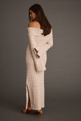 Rhiannon Dusty Rose Sweater Maxi Dress