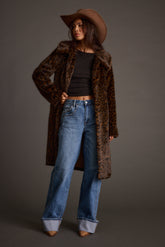 Rochelle Leopard Faux Fur Coat
