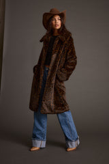 Rochelle Leopard Faux Fur Coat