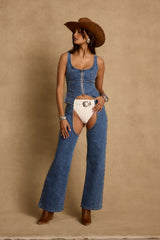 Sabine Denim Corset Top