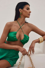 St. Barths Emerald Jacquard Crop Top