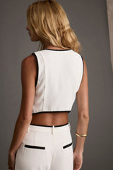 Skylar White Vest
