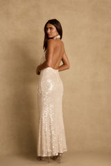 Noella Champagne Sequin Maxi Dress