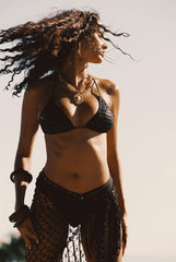 Naran Black Beaded Sarong