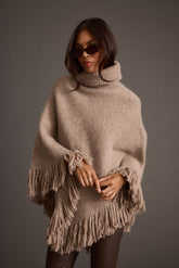 Tabitha Dark Taupe Poncho