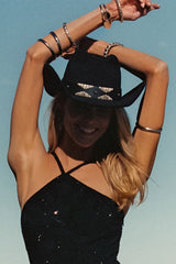 Talon Black Suede Cowboy Hat