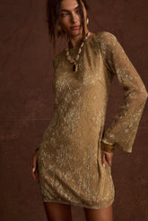 Tate Gold Mini Dress
