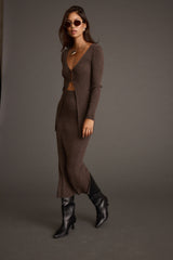 Tusk Mocha Sweater Midi Skirt