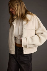 Whiteout Sherpa Cropped Jacket