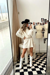 Beau White Sweater Dress
