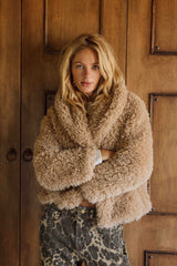 Suki Camel Shearling Coat