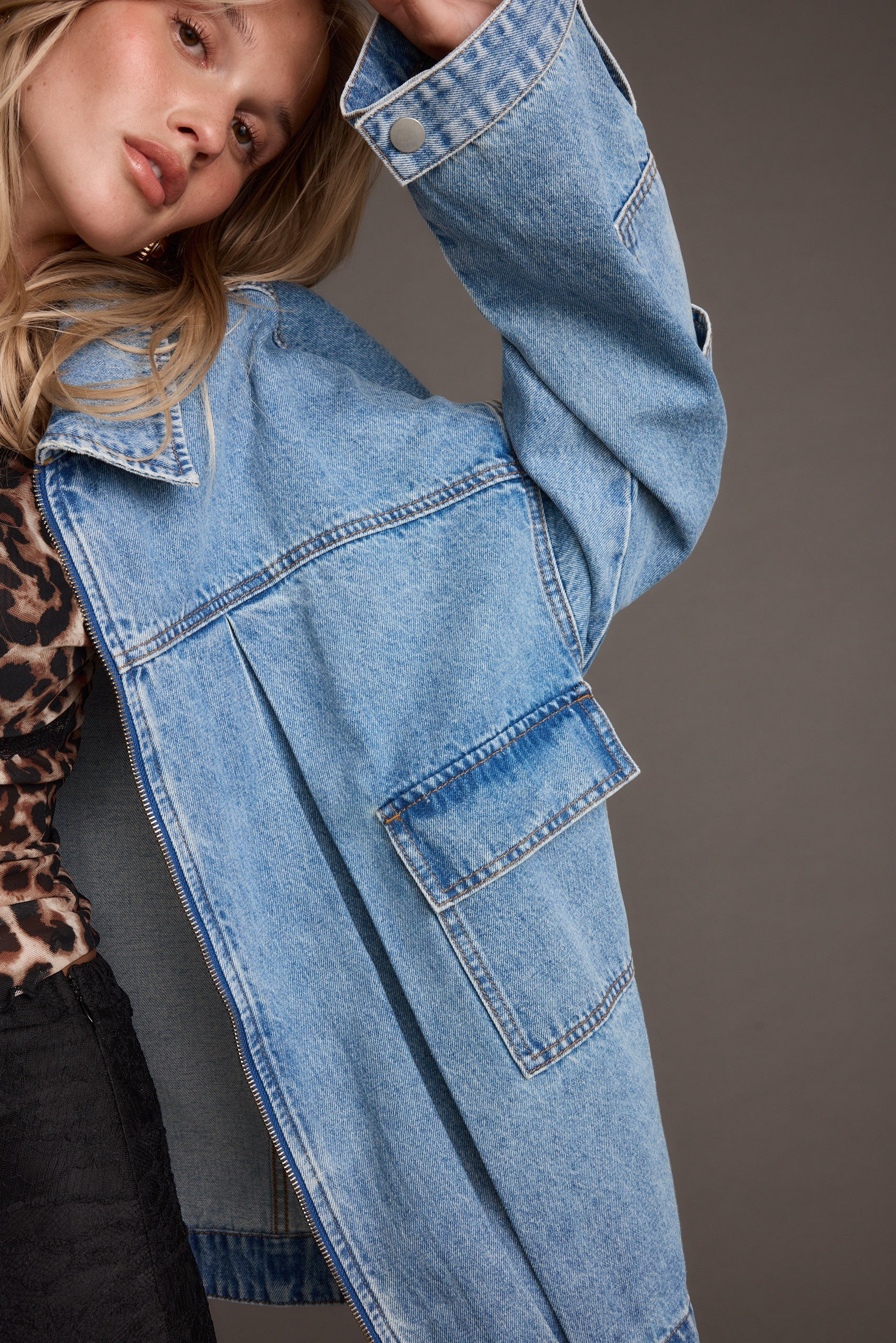 Axel Denim Cargo Jacket