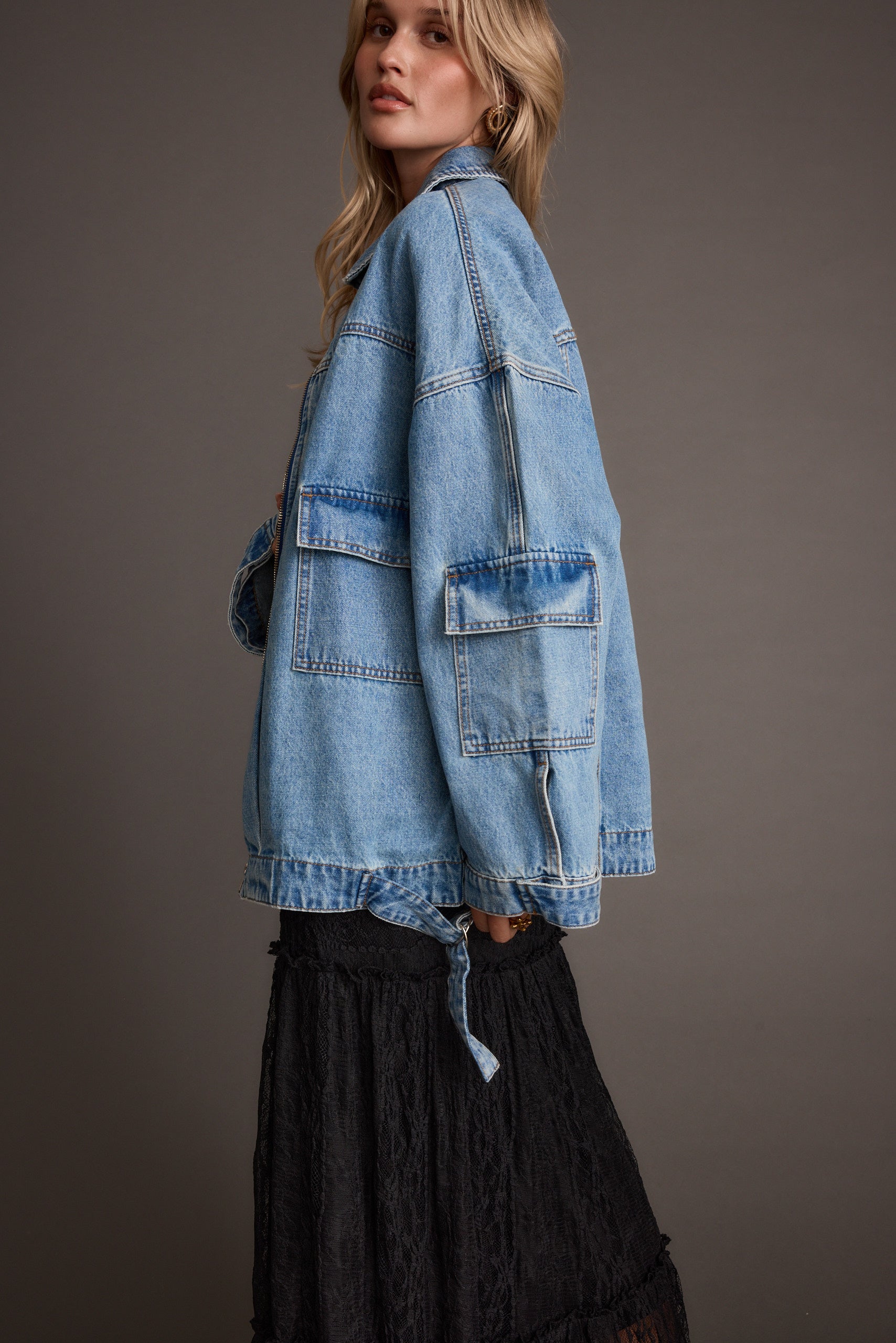 Axel Denim Cargo Jacket