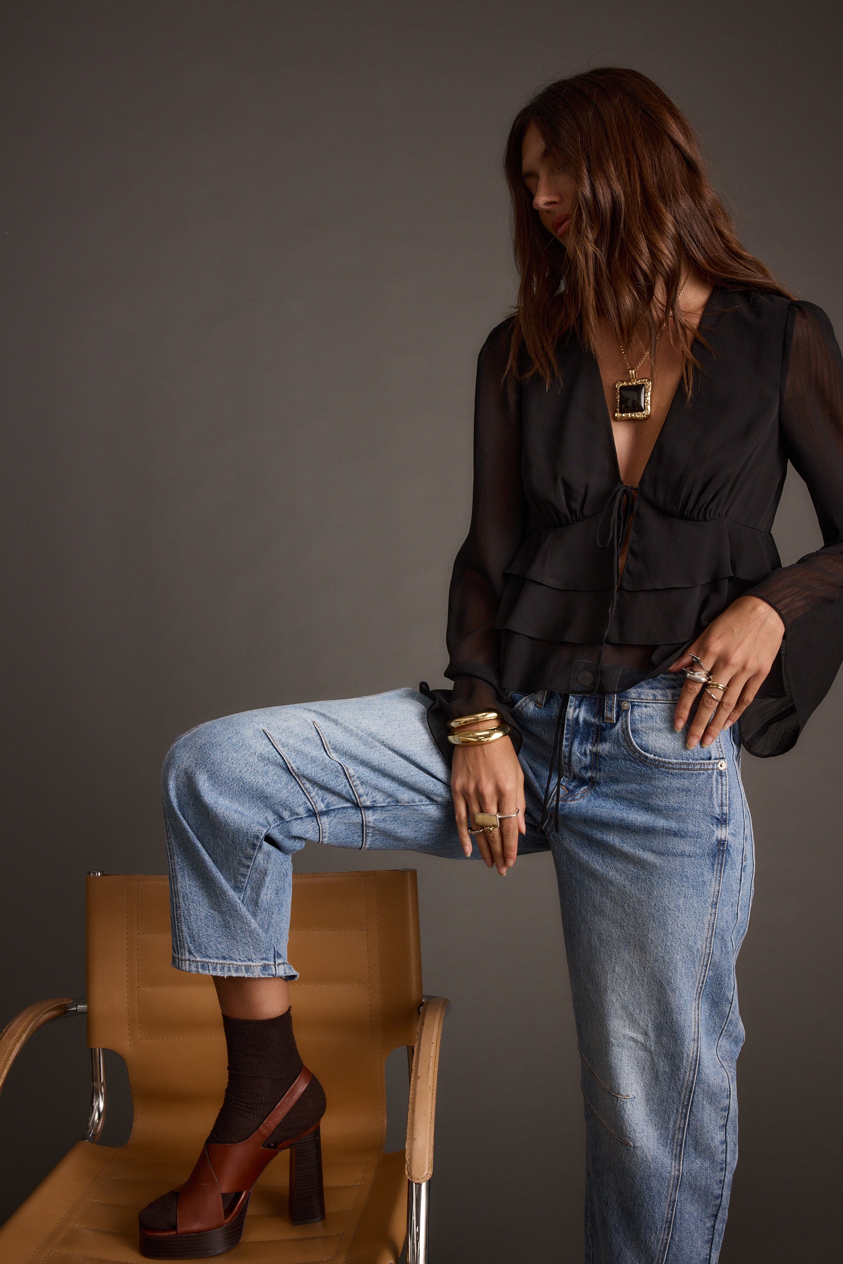 Alexa Black Blouse