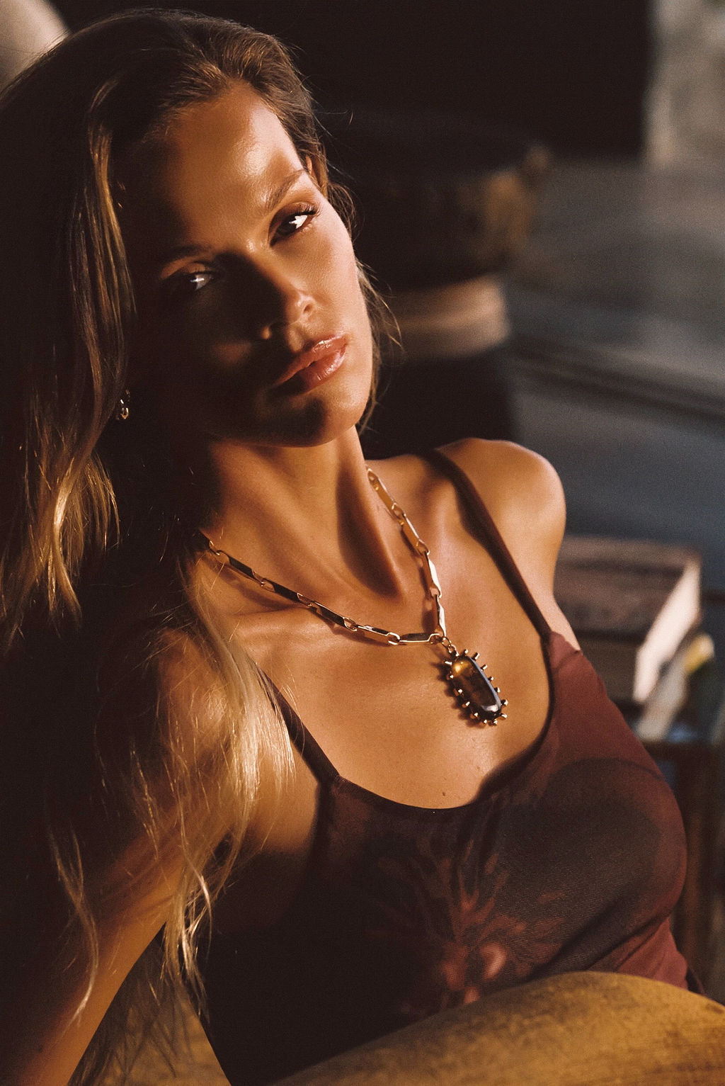 Moonbeam Gold Statement Necklace