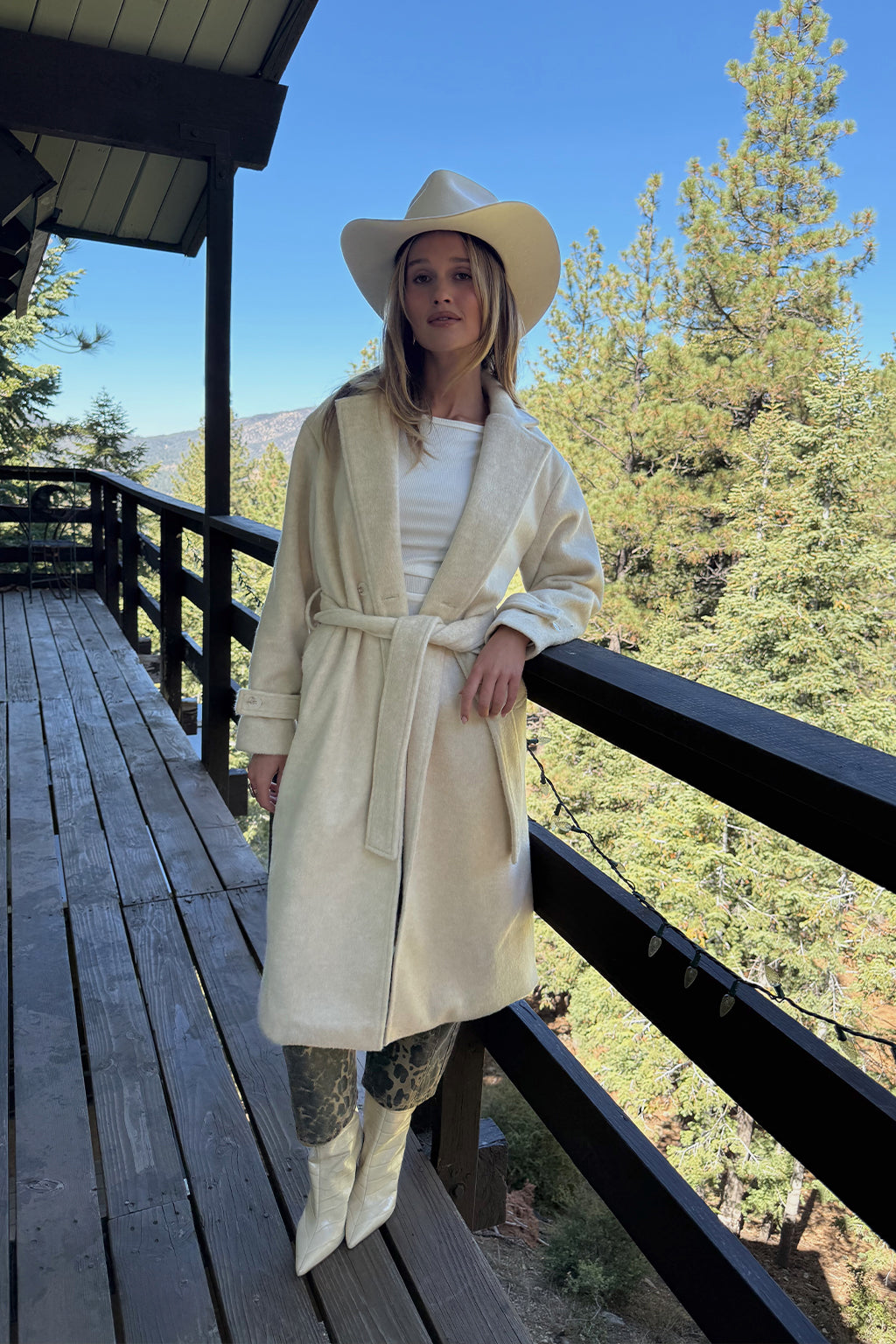 Sinclair Ivory Belted Coat