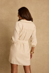 Barcelona Natural Belted Dress