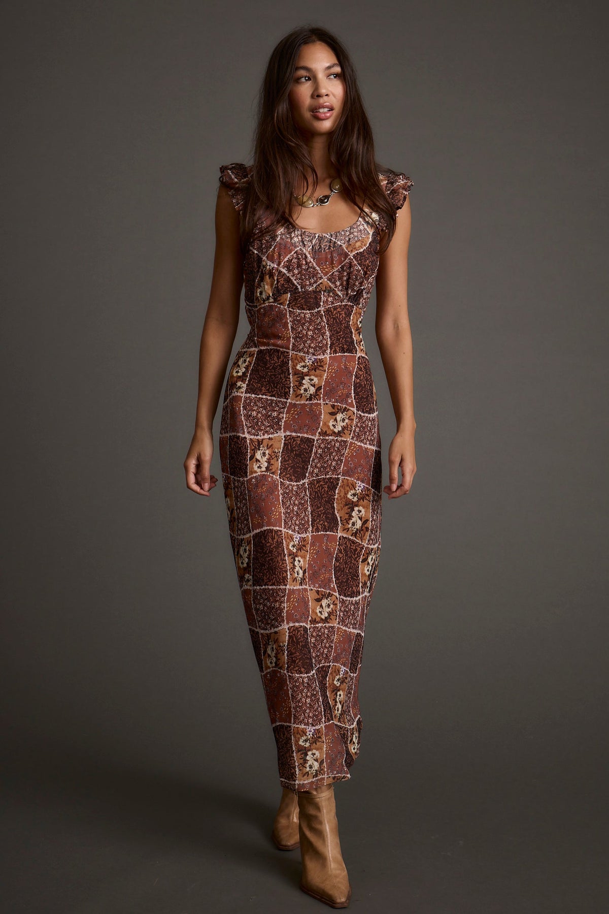 Bree Patchwork Midi Dress