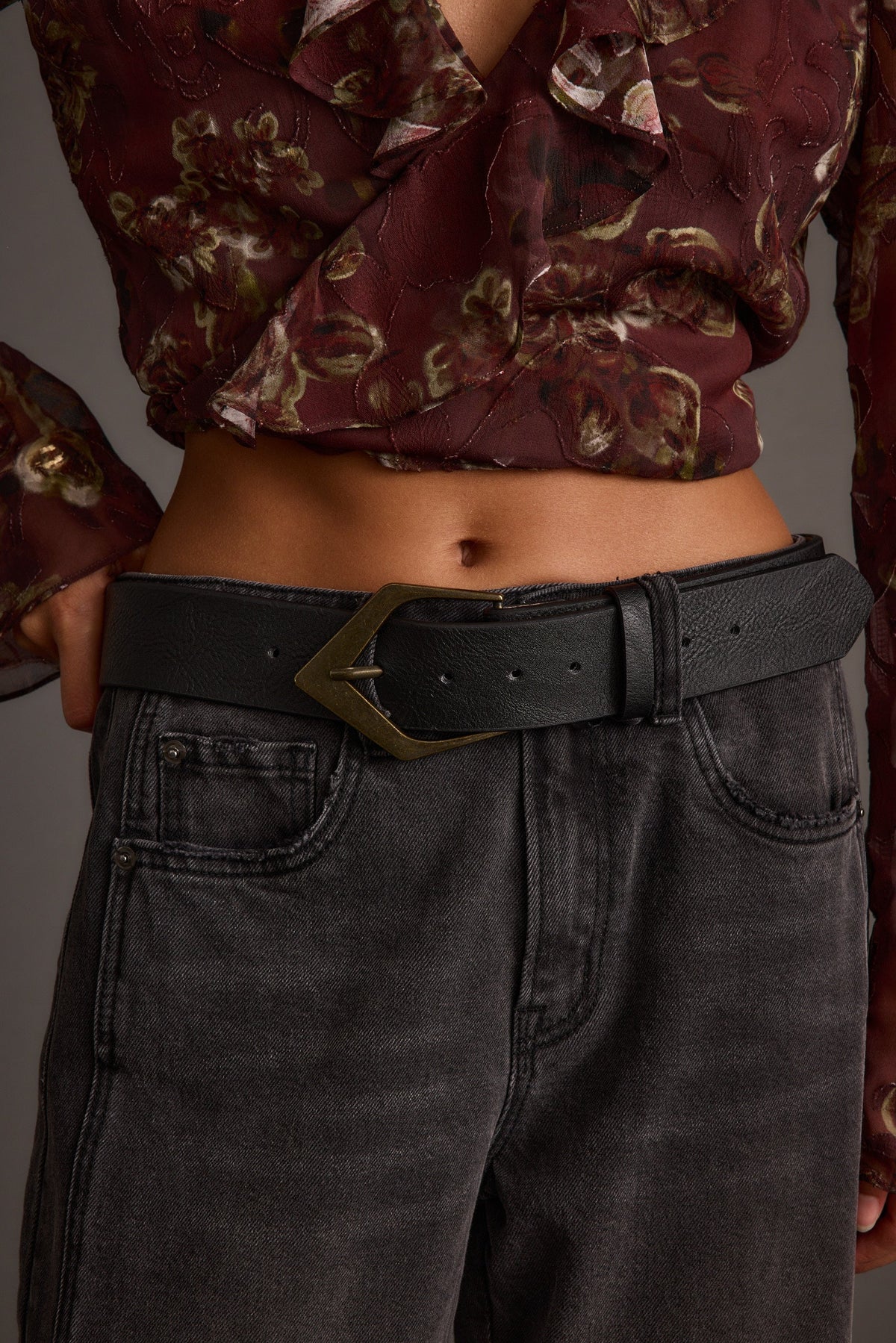 Calder Black Interchangeable Buckle Belt