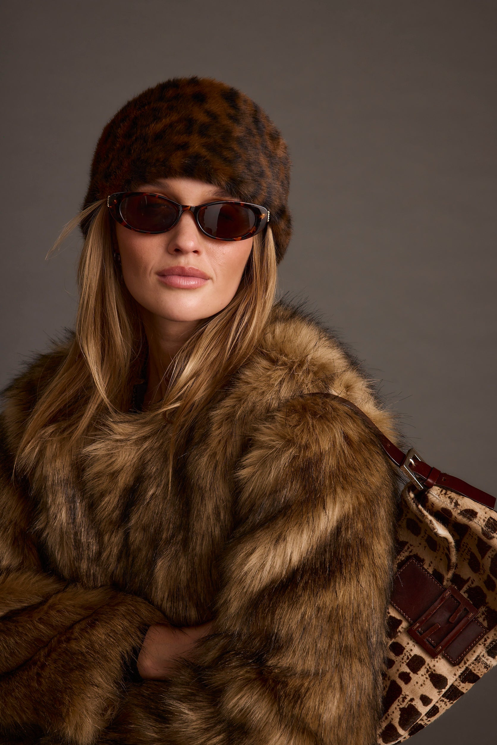 Chalet Leopard Faux Fur Headband
