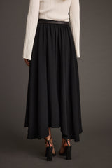 Gloria Black Midi Skirt