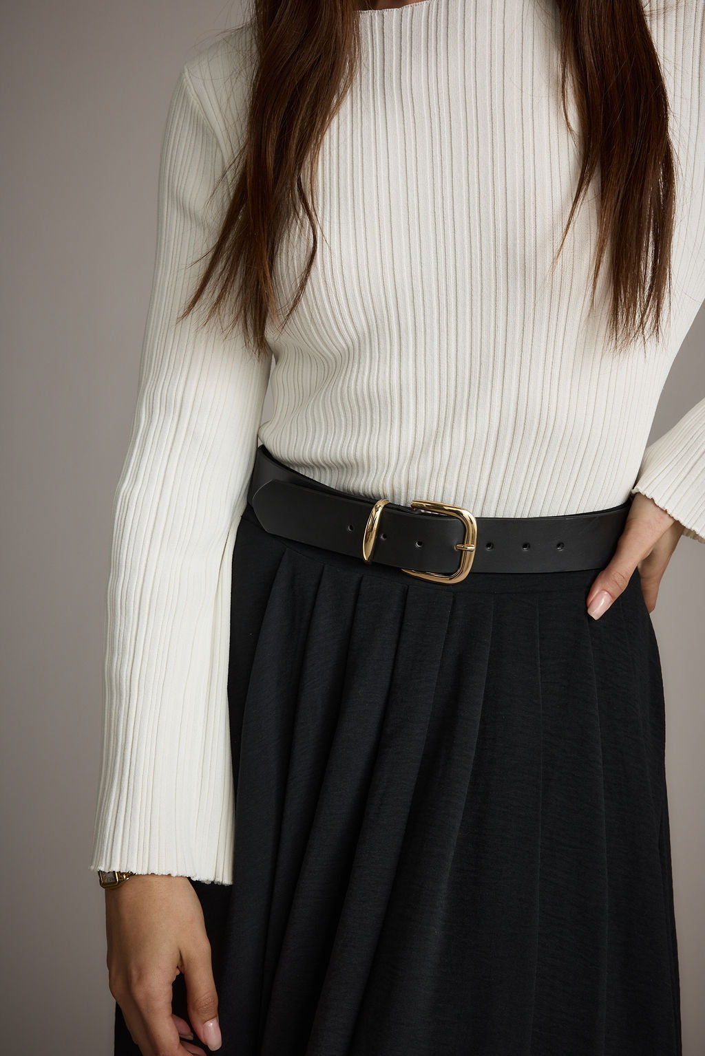 Perfect White Button Down + Skirt Combo