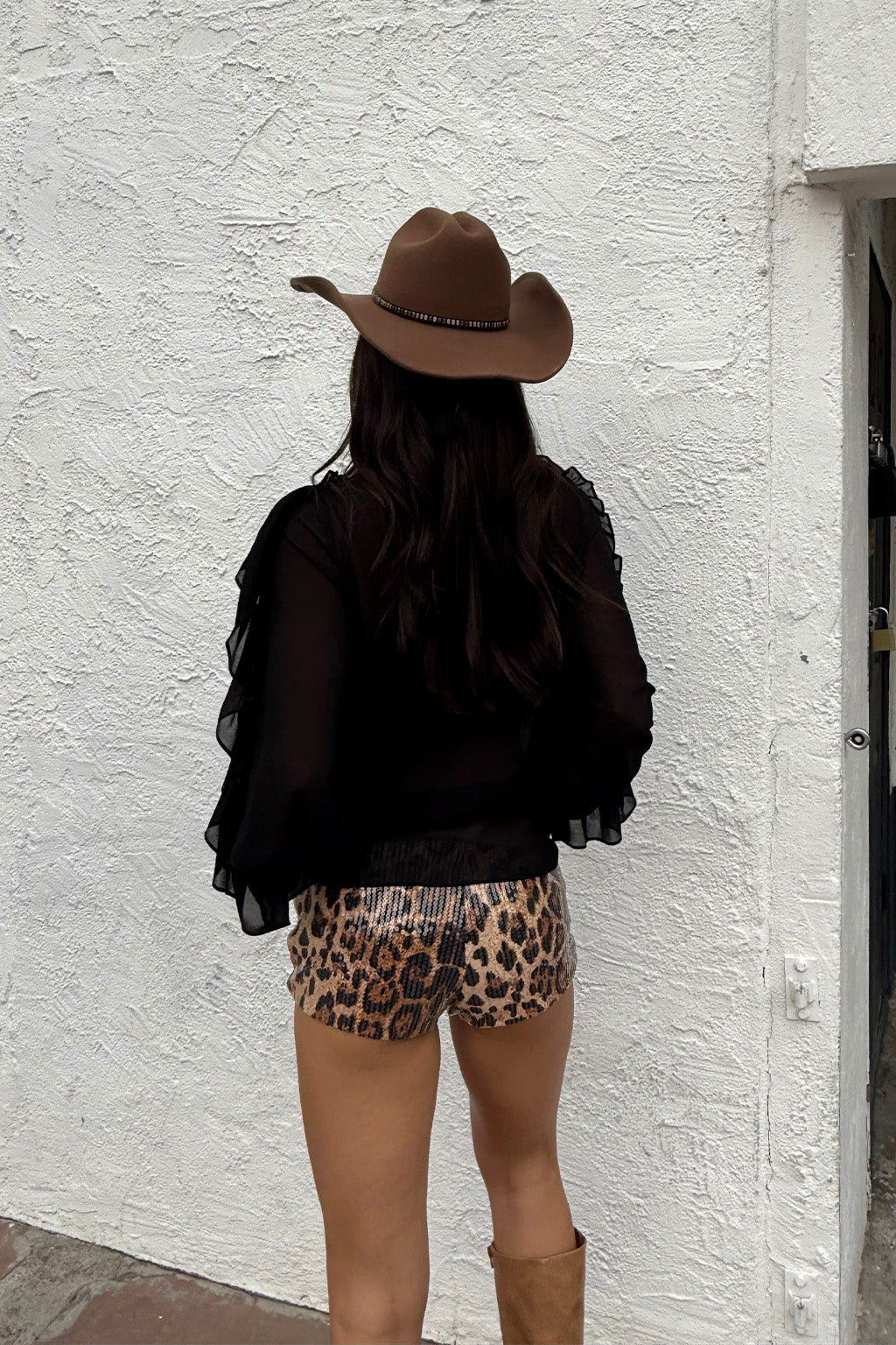 Harlow Black Ruffle Blouse