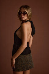 Lyric Black Chiffon Butterfly Top
